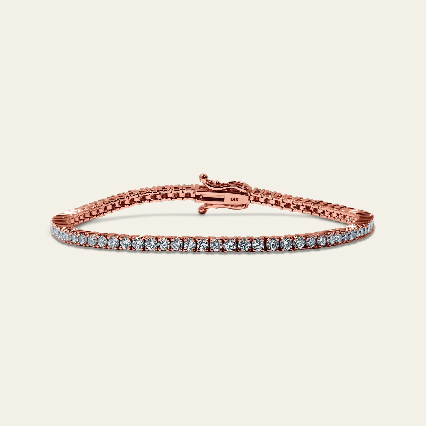 3pt Tennis Bracelet – Rose Gold