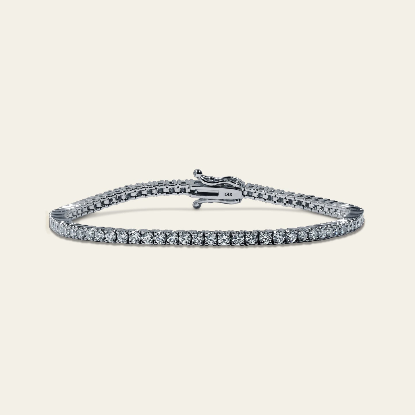 3pt Tennis Bracelet – White Gold