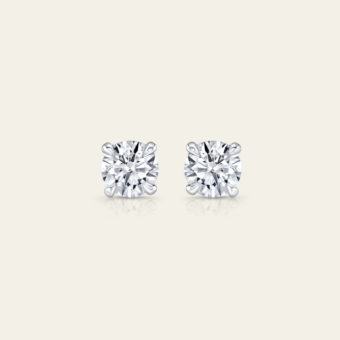 Stud Earrings – White Gold
