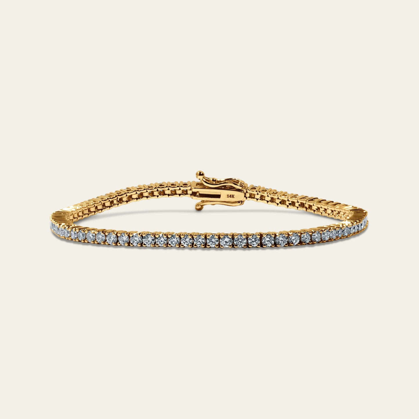 3pt Tennis Bracelet – Yellow Gold