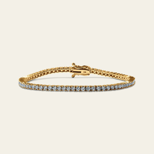 3pt Tennis Bracelet – Yellow Gold