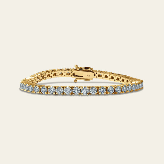 7pt Tennis Bracelet – Yellow Gold