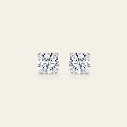 Stud Earrings – White Gold